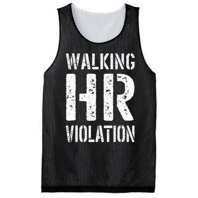 Walking Hr Violation Human Resources Mesh Reversible Basketball Jersey Tank