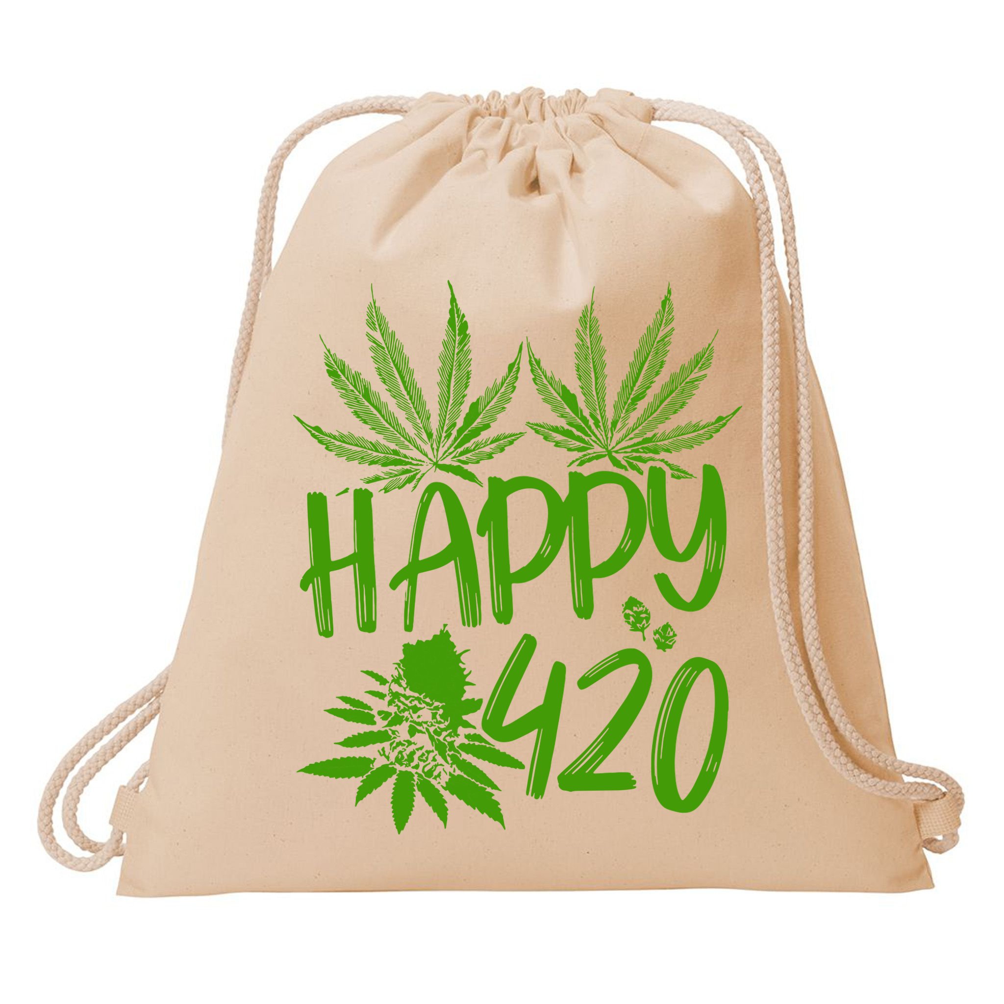 Weed Heart Valentines Day Cannabis 420 Drawstring Bag