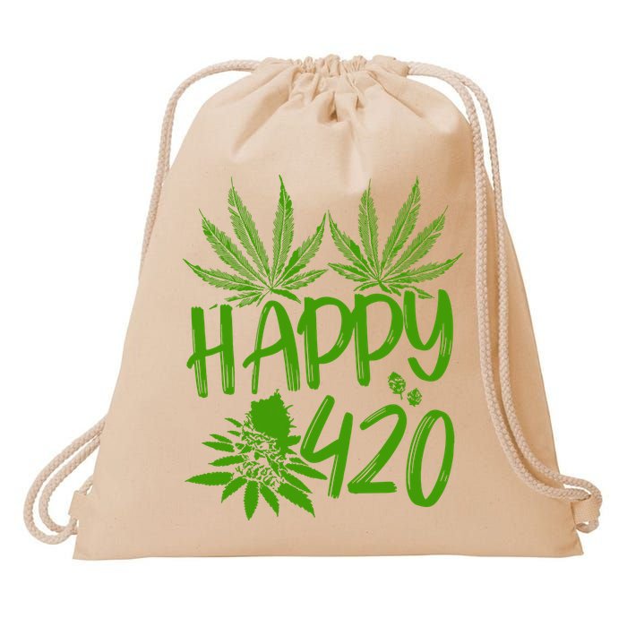 Weed Heart Valentines Day Cannabis 420 Drawstring Bag