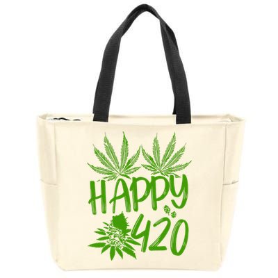 Weed Heart Valentines Day Cannabis 420 Zip Tote Bag