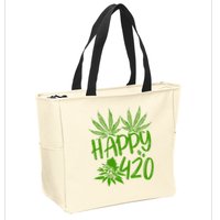 Weed Heart Valentines Day Cannabis 420 Zip Tote Bag