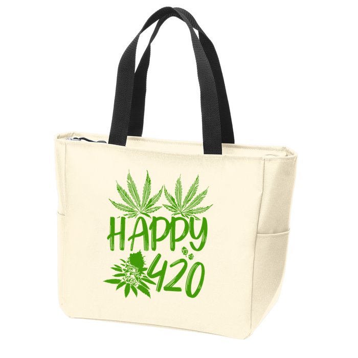 Weed Heart Valentines Day Cannabis 420 Zip Tote Bag