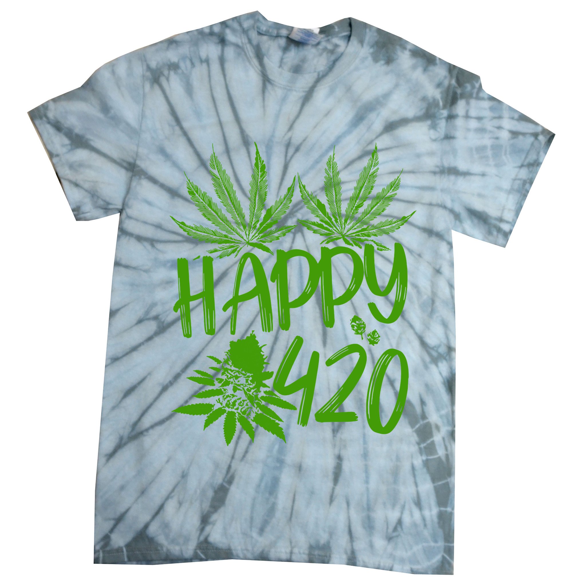 Weed Heart Valentines Day Cannabis 420 Tie-Dye T-Shirt