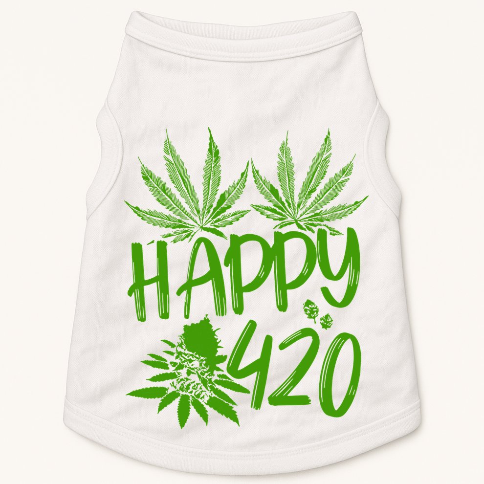 Weed Heart Valentines Day Cannabis 420 Doggie Tank