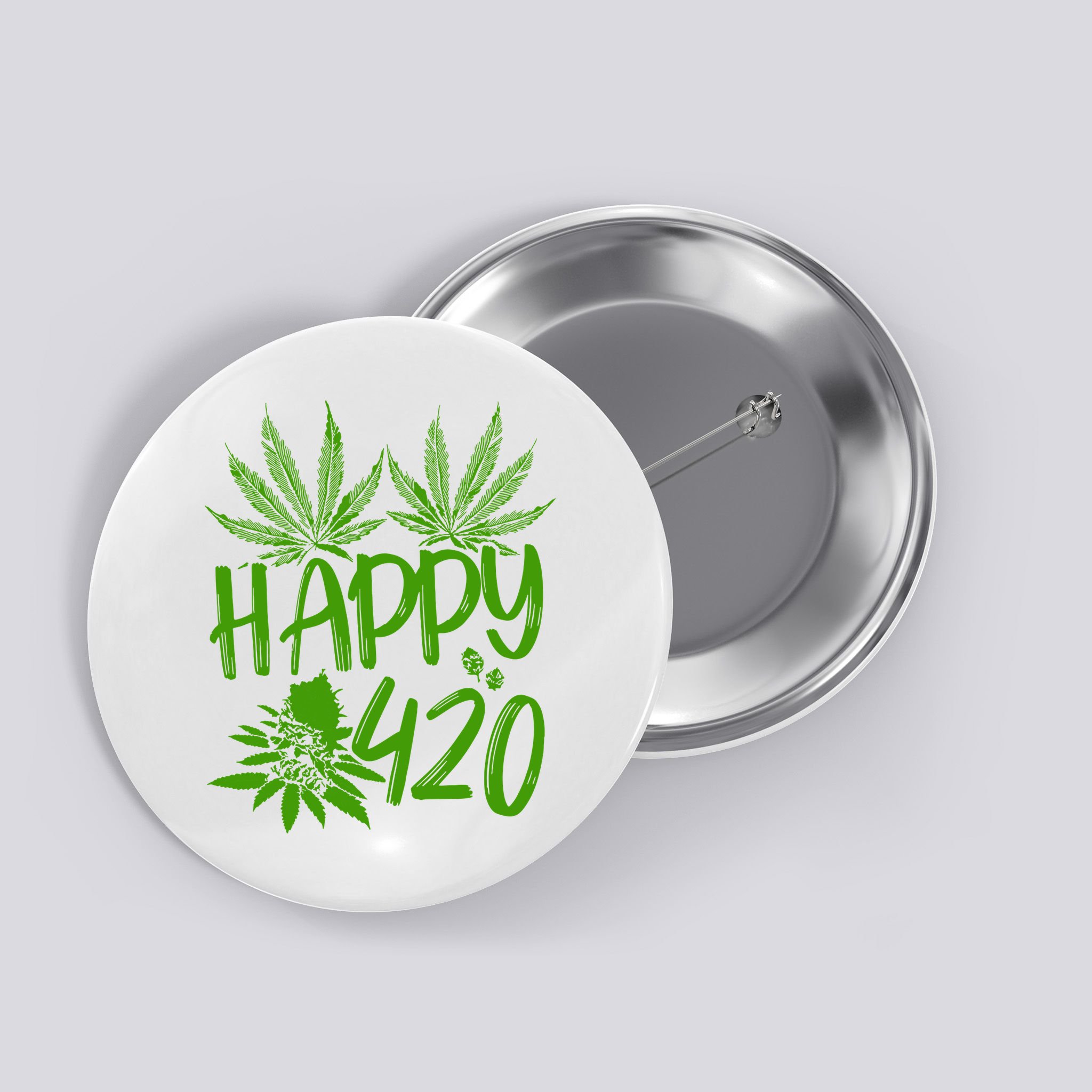 Weed Heart Valentines Day Cannabis 420 Button