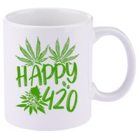 Weed Heart Valentines Day Cannabis 420 11oz C Handle Ceramic Mug