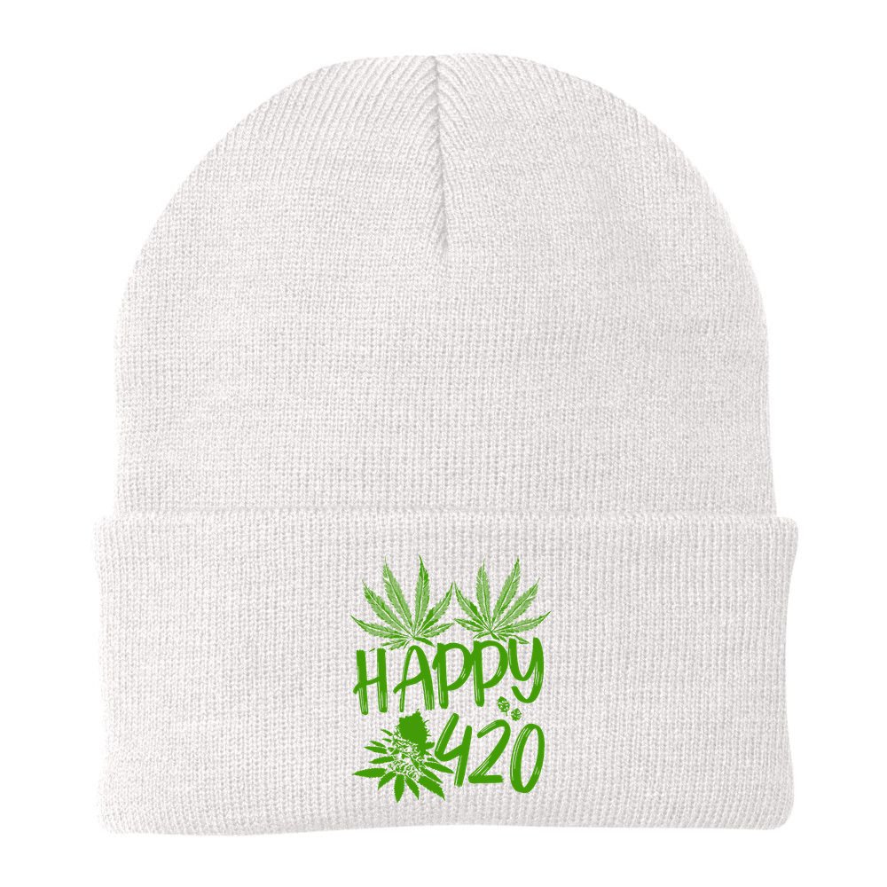 Weed Heart Valentines Day Cannabis 420 Beanie