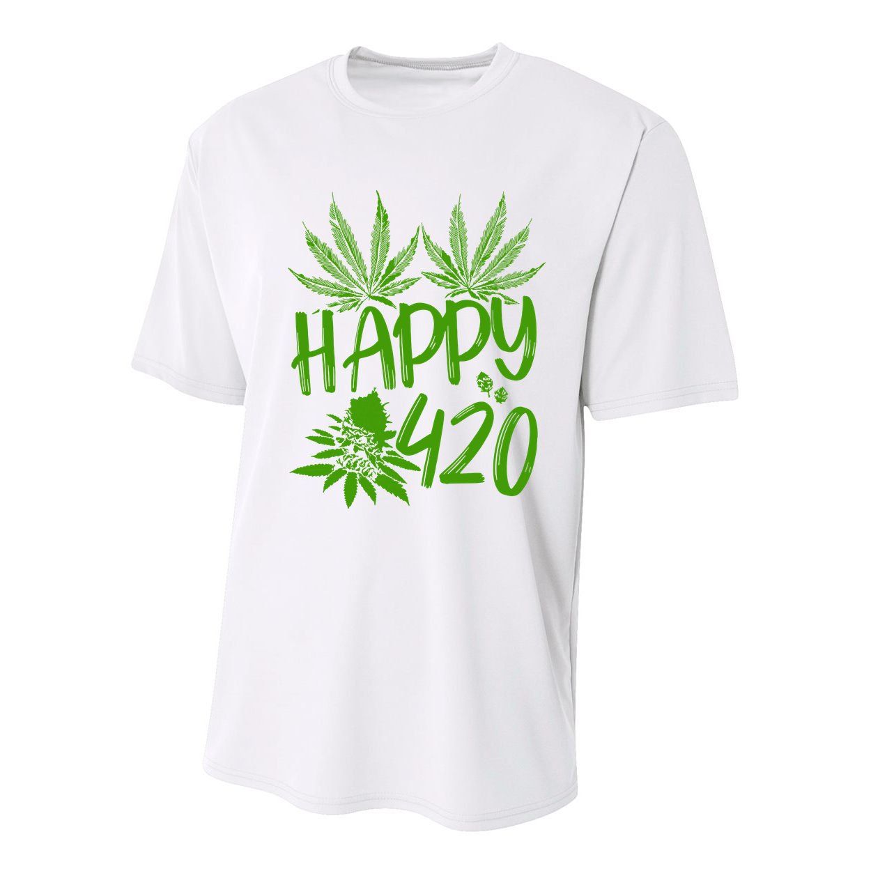 Weed Heart Valentines Day Cannabis 420 Youth Performance Sprint T-Shirt