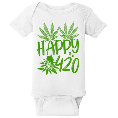 Weed Heart Valentines Day Cannabis 420 Baby Bodysuit