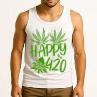 Weed Heart Valentines Day Cannabis 420 Tank Top