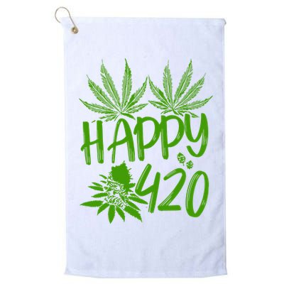 Weed Heart Valentines Day Cannabis 420 Golf Towel