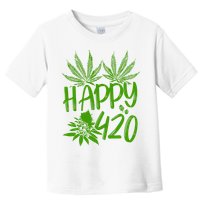 Weed Heart Valentines Day Cannabis 420 Toddler T-Shirt