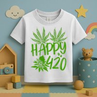 Weed Heart Valentines Day Cannabis 420 Toddler T-Shirt