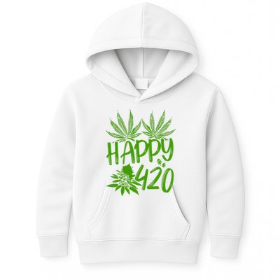 Weed Heart Valentines Day Cannabis 420 Kids Hoodie