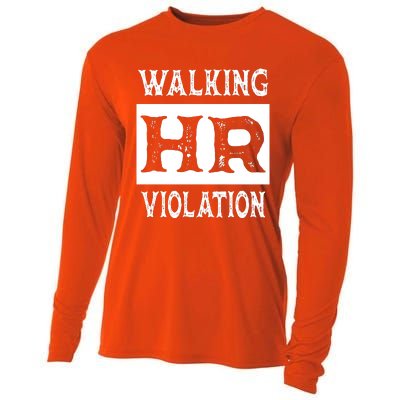 Walking HR Violation HR Human Resources Nightmare Cooling Performance Long Sleeve Crew