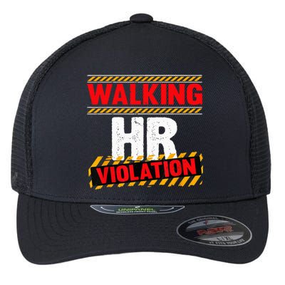 Walking HR Violation Funny Coworker Flexfit Unipanel Trucker Cap