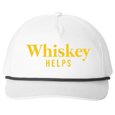 Whiskey Helps Snapback Five-Panel Rope Hat