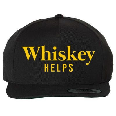 Whiskey Helps Wool Snapback Cap