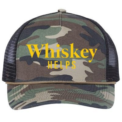 Whiskey Helps Retro Rope Trucker Hat Cap