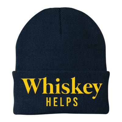 Whiskey Helps Knit Cap Winter Beanie