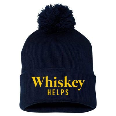 Whiskey Helps Pom Pom 12in Knit Beanie