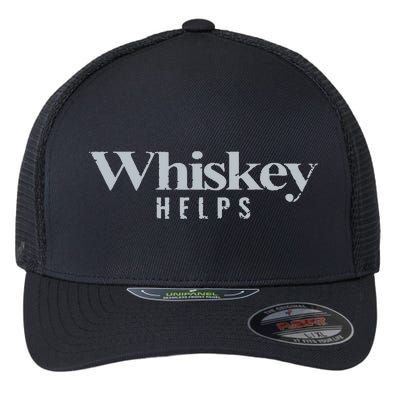 Whiskey Helps Flexfit Unipanel Trucker Cap