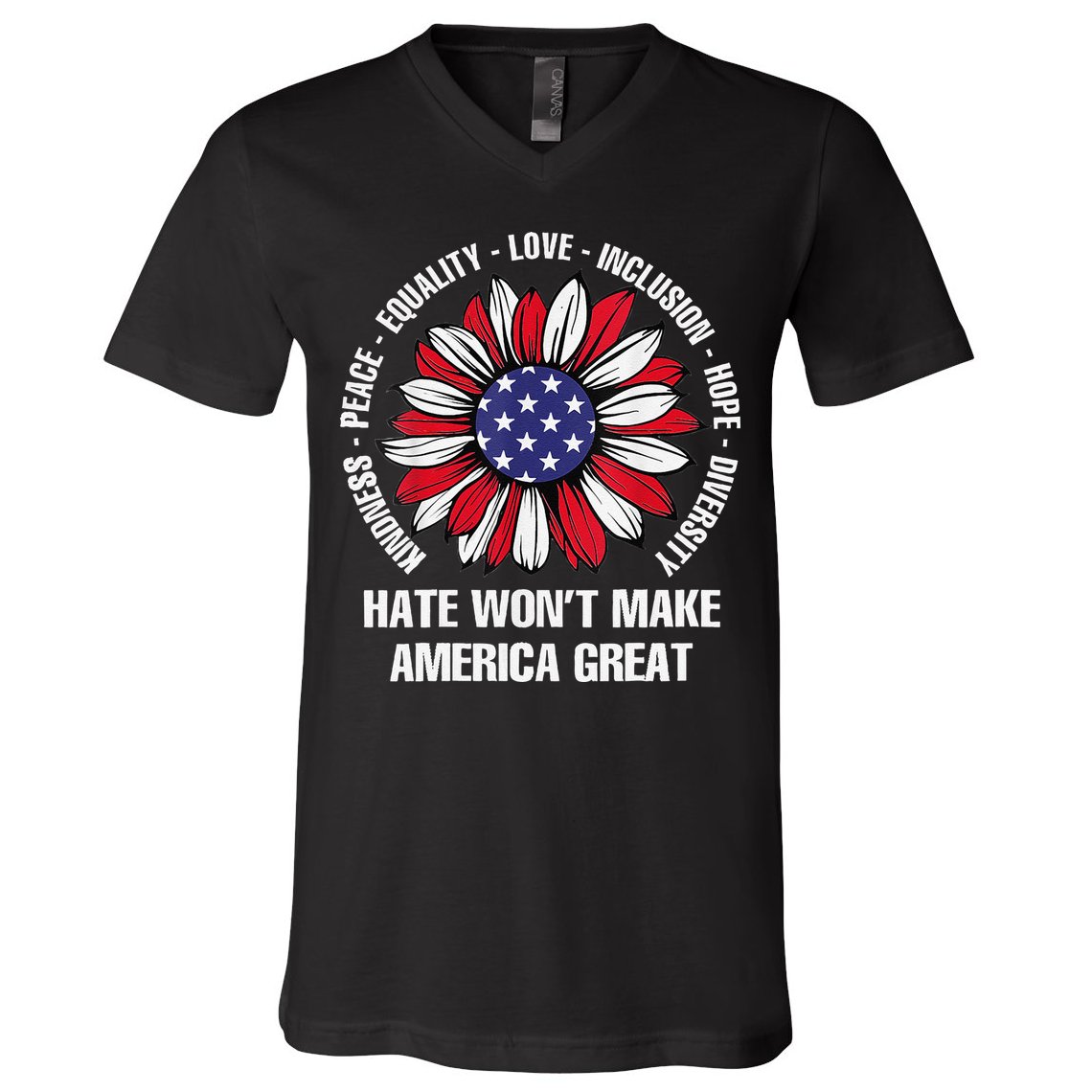 Women Hate Wont Make America Great Gift V-Neck T-Shirt
