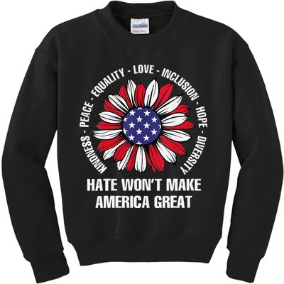 Women Hate Wont Make America Great Gift Kids Sweatshirt