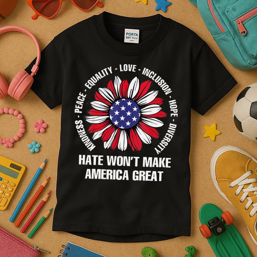 Women Hate Wont Make America Great Gift Kids T-Shirt