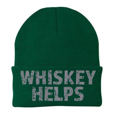 Whiskey Helps Knit Cap Winter Beanie