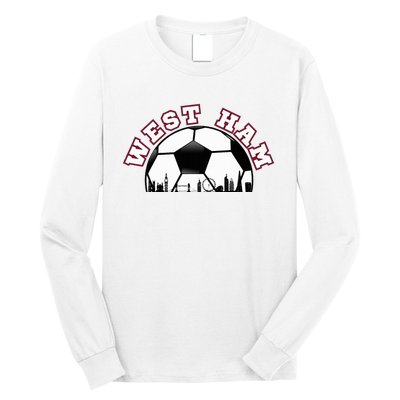 West Ham West Ham Uk Cityscape Skyline Long Sleeve Shirt