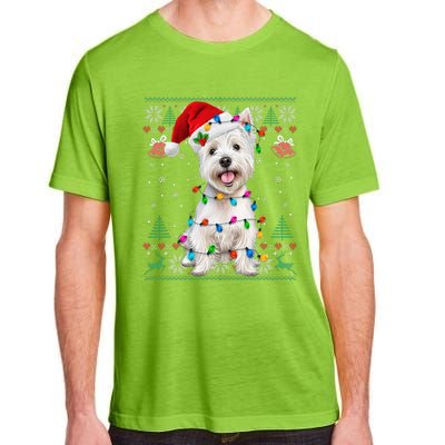 West Highland White Terrier Christmas Ugly Sweater Xmas Adult ChromaSoft Performance T-Shirt