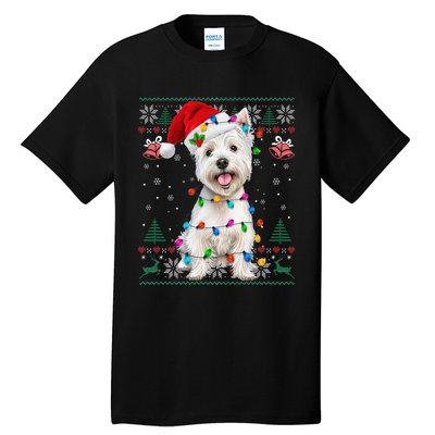 West Highland White Terrier Christmas Ugly Sweater Xmas Tall T-Shirt