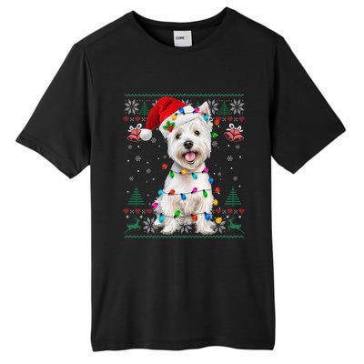 West Highland White Terrier Christmas Ugly Sweater Xmas Tall Fusion ChromaSoft Performance T-Shirt