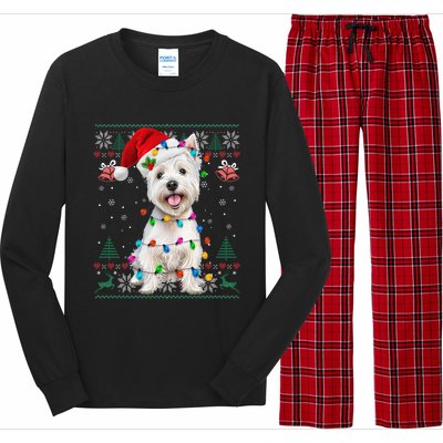 West Highland White Terrier Christmas Ugly Sweater Xmas Long Sleeve Pajama Set