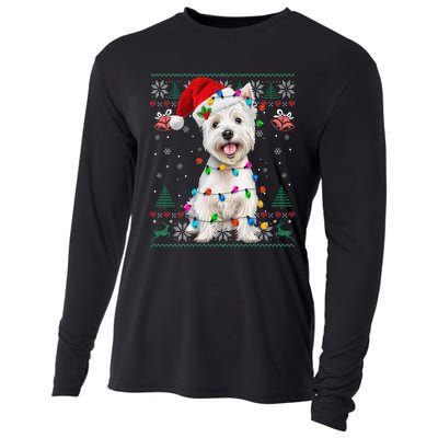 West Highland White Terrier Christmas Ugly Sweater Xmas Cooling Performance Long Sleeve Crew