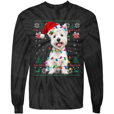 West Highland White Terrier Christmas Ugly Sweater Xmas Tie-Dye Long Sleeve Shirt