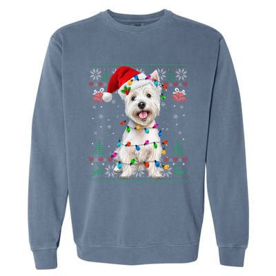 West Highland White Terrier Christmas Ugly Sweater Xmas Garment-Dyed Sweatshirt