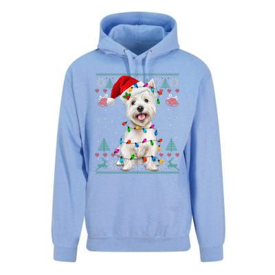 West Highland White Terrier Christmas Ugly Sweater Xmas Unisex Surf Hoodie