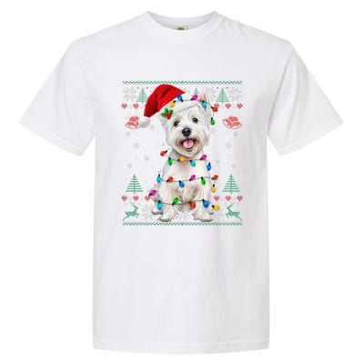 West Highland White Terrier Christmas Ugly Sweater Xmas Garment-Dyed Heavyweight T-Shirt