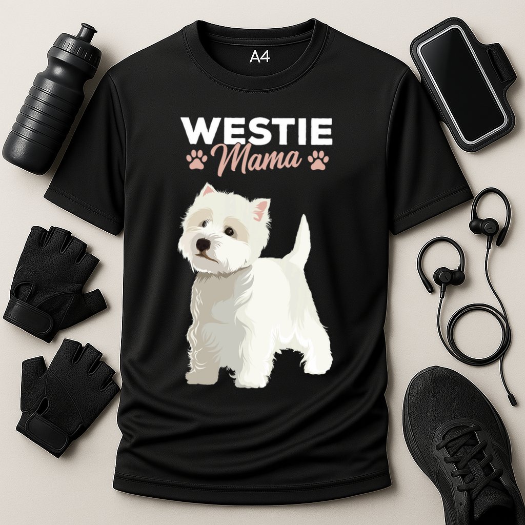 West Highland White Terrier Mama Dog Westie Mom Cooling Performance Crew T-Shirt
