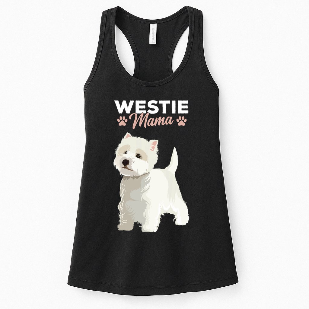 West Highland White Terrier Mama Dog Westie Mom Womens Tank Top