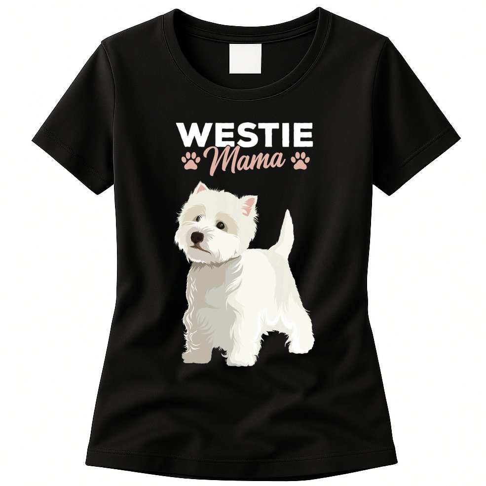 West Highland White Terrier Mama Dog Westie Mom Womens T-Shirt
