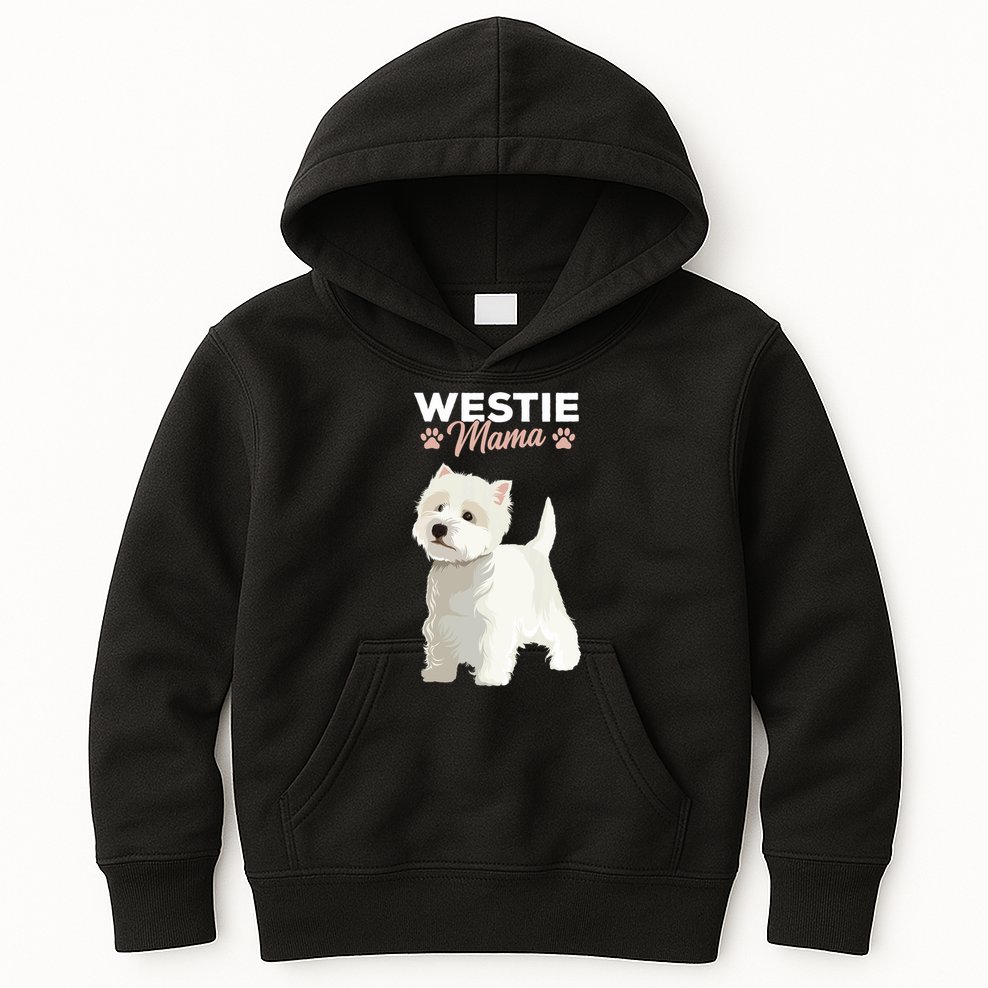 West Highland White Terrier Mama Dog Westie Mom Kids Hoodie