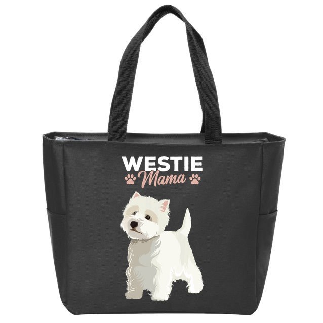 West Highland White Terrier Mama Dog Westie Mom Zip Tote Bag