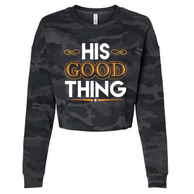 Wo He Who Finds His Good Thing Proverbs 18 22 Matching Couple V-Neck Cropped Pullover Crew