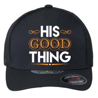 Wo He Who Finds His Good Thing Proverbs 18 22 Matching Couple V-Neck Flexfit Unipanel Trucker Cap