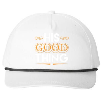 Wo He Who Finds His Good Thing Proverbs 18 22 Matching Couple V-Neck Snapback Five-Panel Rope Hat