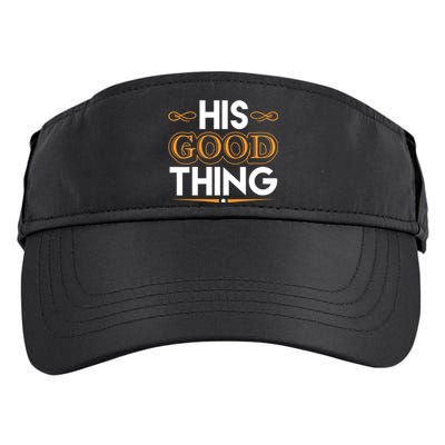 Wo He Who Finds His Good Thing Proverbs 18 22 Matching Couple V-Neck Adult Drive Performance Visor