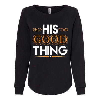 Wo He Who Finds His Good Thing Proverbs 18 22 Matching Couple V-Neck Womens California Wash Sweatshirt